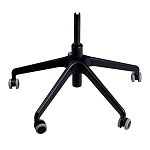 Стул с мягкой синей обивкой из велюра и подъемно-поворотным механизмом на черных колесиках Harper Blue варинант исполнения - 5 | Loft Concept в Новосибирске