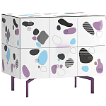 Тумба белая с рисунком Grande Graphstones варинант исполнения - 1 | Loft Concept в Новосибирске