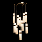 Люстра каскадная с прозрачными цилиндрическими плафонами Jenae Glass Tube Lighting варинант исполнения - 3 | Loft Concept в Новосибирске