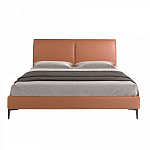 Кровать двуспальная коричневая из экокожи Modern Look варинант исполнения - 3 | Loft Concept в Новосибирске