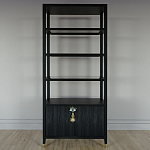 Стеллаж со стеклянными полками Elsa Dreams Black варинант исполнения - 5 | Loft Concept в Новосибирске