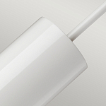 Подвесной светильник белого цвета с вытянутым цилиндрическим плафоном с косым срезом Elstead Lighting варинант исполнения - 4 | Loft Concept в Новосибирске