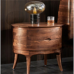 Прикроватный столик из дерева с 2-мя ящиками Moon Walnut Furniture варинант исполнения - 1 | Loft Concept в Новосибирске