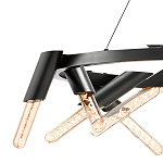 Люстра круглая с трубчатыми лампочками Vanguard Circle варинант исполнения - 2 | Loft Concept в Новосибирске