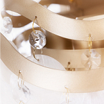 Бра с белыми перламутровыми подвесками и золотистыми волнистыми элементами SHELL варинант исполнения - 3 | Loft Concept в Новосибирске