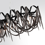 Люстра подвесная линейная с переплетенными металлическими лентами и цепочками Atlantis Chain варинант исполнения - 3 | Loft Concept в Новосибирске