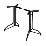 Обеденный стол с прямоугольной столешницей из стекла на черных металлических ножках White Marble варинант исполнения - 5 | Loft Concept в Новосибирске