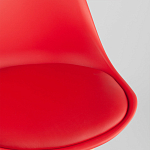 Стул с основой из пластика и мягким сиденьем Arvika Red варинант исполнения - 8 | Loft Concept в Новосибирске