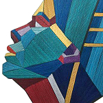 Арт объект на стену из нитей Девушка и Солнце wall panel Girl and Sun варинант исполнения - 1 | Loft Concept в Новосибирске