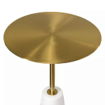 Кофейный столик с круглой столешницей на белом мраморном основании Original Foundation варинант исполнения - 4 | Loft Concept в Новосибирске