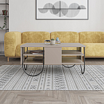 Стол журнальный прямоугольной формы с 2-мя полками бежево-серого цвета NORFOLK LIGHT MOCHA варинант исполнения - 2 | Loft Concept в Новосибирске