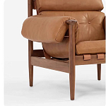 Кресло с деревянным каркасом и обивкой из натуральной кожи Medieval Furniture варинант исполнения - 6 | Loft Concept в Новосибирске