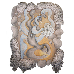 Тканый вручную монументальный настенный гобелен Soft Inception варинант исполнения - 4 | Loft Concept в Новосибирске