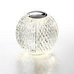 Настольная лампа с прозрачным шарообразным плафоном на цилиндрической подставке Crystal Globule варинант исполнения - 8 | Loft Concept в Новосибирске