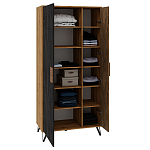 Шкаф двухдверный с 2-мя отделами с полками Stone Effect варинант исполнения - 4 | Loft Concept в Новосибирске