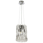 Подвесной светильник с металлическими и хрустальными подвесками Bonnay Crystal Chrome Hanging Lamp варинант исполнения - 2 | Loft Concept в Новосибирске