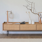 ТВ-тумба с плетеным декором Buckley Wicker TV Stand варинант исполнения - 7 | Loft Concept в Новосибирске