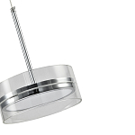 Подвесной светильник с прозрачным плафоном цилиндрической формы из акрила и стекла с пультом для регулировки света Glass Lamp Chromium варинант исполнения - 1 | Loft Concept в Новосибирске