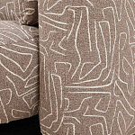 Дизайнерский двухместный диван с мягкими спинкой и подлокотниками светло-коричневый с принтом Madelaine Sofa Cocoa варинант исполнения - 5 | Loft Concept в Новосибирске