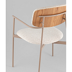 Стул Doe с подклокотниками молочный варинант исполнения - 3 | Loft Concept в Новосибирске