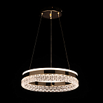 Люстра в виде кольца золотого цвета с прозрачными вставками Radiant Rail варинант исполнения - 3 | Loft Concept в Новосибирске