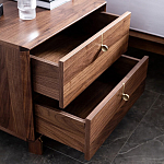 Прикроватный деревянный столик с ящиками Moon Walnut Furniture варинант исполнения - 3 | Loft Concept в Новосибирске