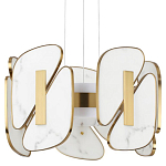 Люстра с мраморными вставками Marble Plates варинант исполнения - 1 | Loft Concept в Новосибирске