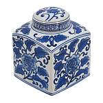 Ваза с крышкой в китайском стиле Oriental Blue & White Ornament Vases варинант исполнения - 1 | Loft Concept в Новосибирске