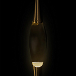 Подвесной светильник с хрустальным плафоном и бронзовым основанием Renee Glass Drops  варинант исполнения - 5 | Loft Concept в Новосибирске