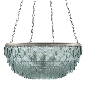 Люстра в форме полусферы с каскадом из круглых декоративных элементов Basket of Light