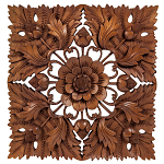 Панно из дерева квадратное Flower Panel With Trees варинант исполнения - 1 | Loft Concept в Новосибирске