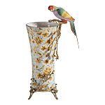 Ваза фарфоровая с птицей на бронзовой ветке Garden of Eden варинант исполнения - 5 | Loft Concept в Новосибирске