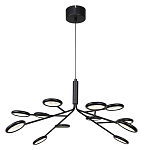 Люстра черного цвета с 12-ю круглыми плафонами Bendik Lighting варинант исполнения - 1 | Loft Concept в Новосибирске