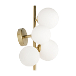 Бра с золотым основанием и 5-ю белыми шарообразными плафонами Bubble варинант исполнения - 2 | Loft Concept в Новосибирске