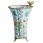 Ваза со стрекозой из фарфора с бронзовыми элементами Paradise Dragonfly варинант исполнения - 1 | Loft Concept в Новосибирске