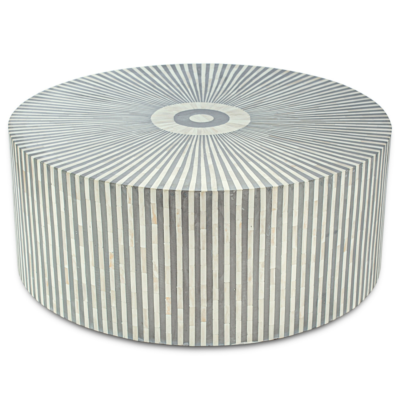 Стол кофейный отделка перламутр BONE INLAY COFFEE TABLE Grey Stripe Серый Перламутровый Стол кофейный отделка перламутр BONE INLAY COFFEE TABLE Grey Stripe Серый Перламутровый в Новосибирске | Loft Concept