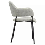 Стул мягкий с подлокотниками Chair Gray Upholstery Boucle варинант исполнения - 2 | Loft Concept в Новосибирске