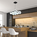 Люстра подвесная с 9-ю плафонами в форме шара Yarvi варинант исполнения - 2 | Loft Concept в Новосибирске