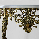 Консоль из бронзы с мраморной столешницей Bronze Console варинант исполнения - 1 | Loft Concept в Новосибирске