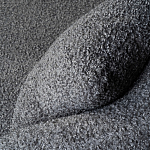 Кушетка серая с обивкой букле Thalia Grey Boucle Sofa варинант исполнения - 2 | Loft Concept в Новосибирске