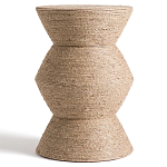 Приставной стол с отделкой из джута Juti D30 см варинант исполнения - 2 | Loft Concept в Новосибирске