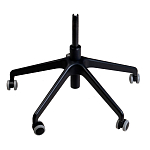 Стул с мягкой бежевой обивкой из велюра и подъемно-поворотным механизмом на черных колесиках Harper Beige варинант исполнения - 4 | Loft Concept в Новосибирске