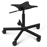 Стул с мягкой черной обивкой из велюра и подъемно-поворотным механизмом на колесиках Harper Black варинант исполнения - 4 | Loft Concept в Новосибирске