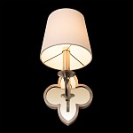 Бра с белым текстильным абажуром и декоративным основанием в виде четырехлистника с зеркальной вставкой Vitorino варинант исполнения - 23 | Loft Concept в Новосибирске
