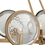 Люстра круглая с прозрачными рельефными плафонами Crystal Prism варинант исполнения - 2 | Loft Concept в Новосибирске