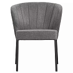 Стул серый с широкой закругленной спинкой Chair Gray Attractive варинант исполнения - 1 | Loft Concept в Новосибирске