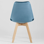 Стул с мягким велюровым сиденьем Arvika Blue варинант исполнения - 4 | Loft Concept в Новосибирске