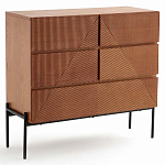 Комод с геометрическим рисунком на ящиках Anders Dark Wood варинант исполнения - 1 | Loft Concept в Новосибирске