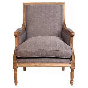 Кресло William Classical Armchair grey flax