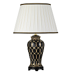 Настольная лампа с керамическим основанием с золотистым решетчатым узором и белым плиссированным абажуром Elstead Lighting варинант исполнения - 6 | Loft Concept в Новосибирске